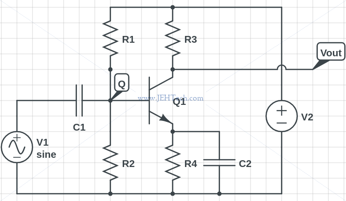Common Emitter Amplifer Circuit Diagram
