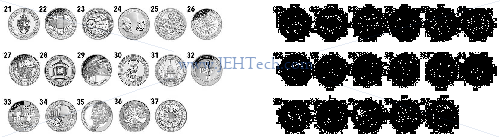 comparison of gray scale and binarized image